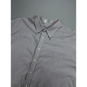 Luxury Egyptian Cotton Broadcloth Dress Shirt Button Down Red Navy Check XL/XXL